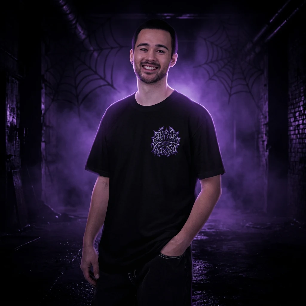 FEARLESS Trapped Tee Black — model, front